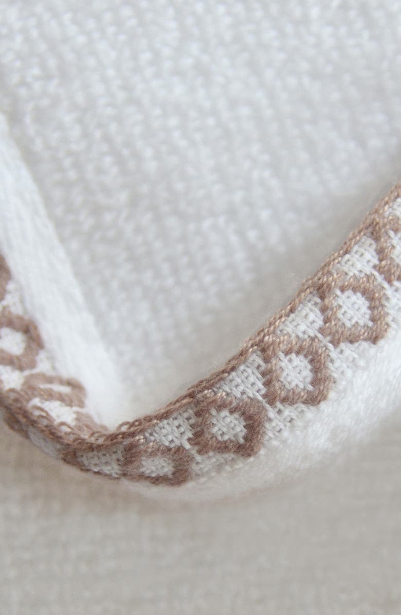 Woven & Weft Border Stitch 6-Piece Cotton Towel Set, Alternate, color, White/Rosewood