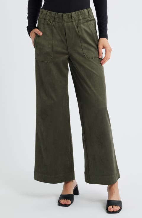 Skyrise Patch Pocket Wide Leg Pants