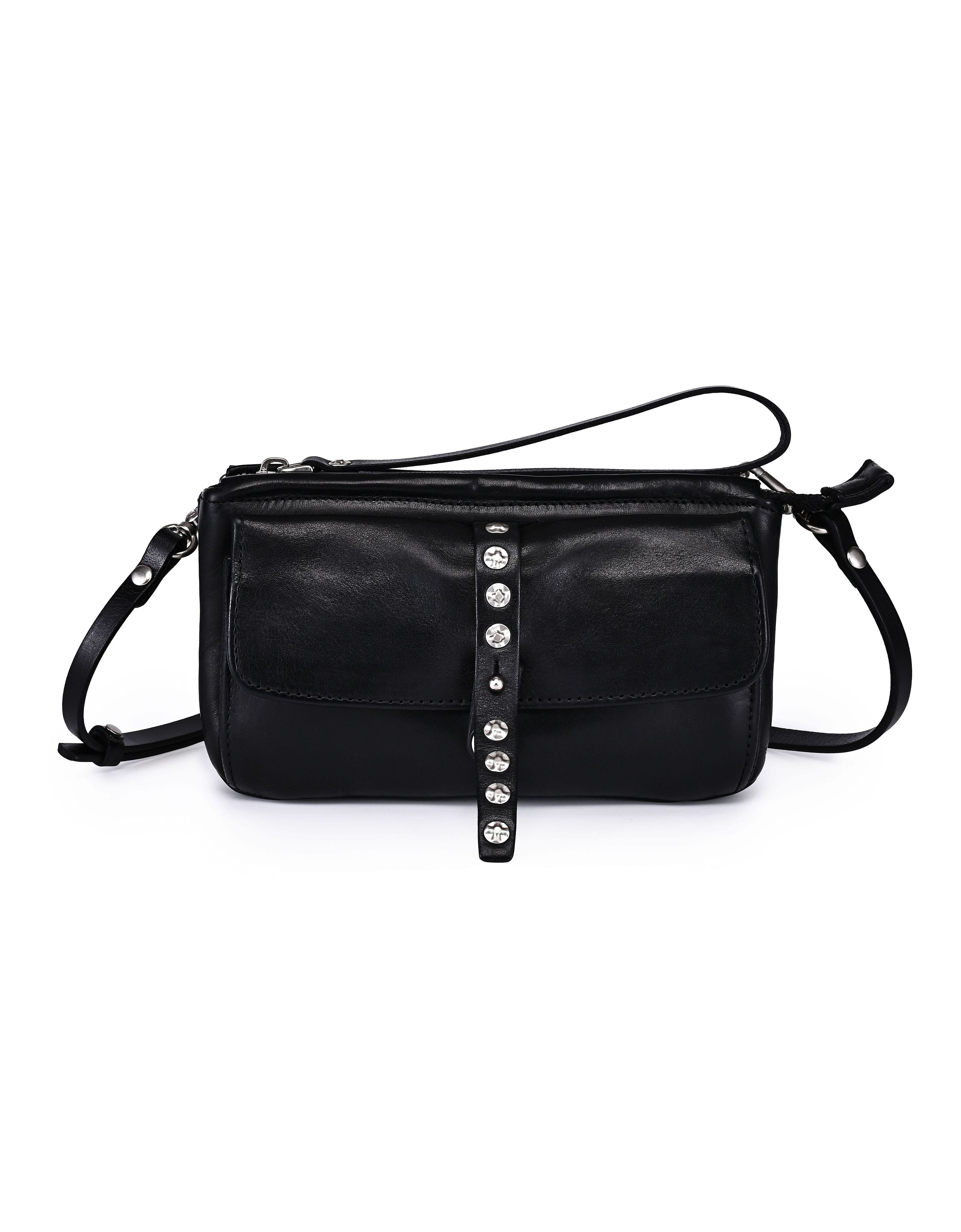 OLD TREND Monarda Genuine Leather Structured Convertible Crossbody, Main, color, Black