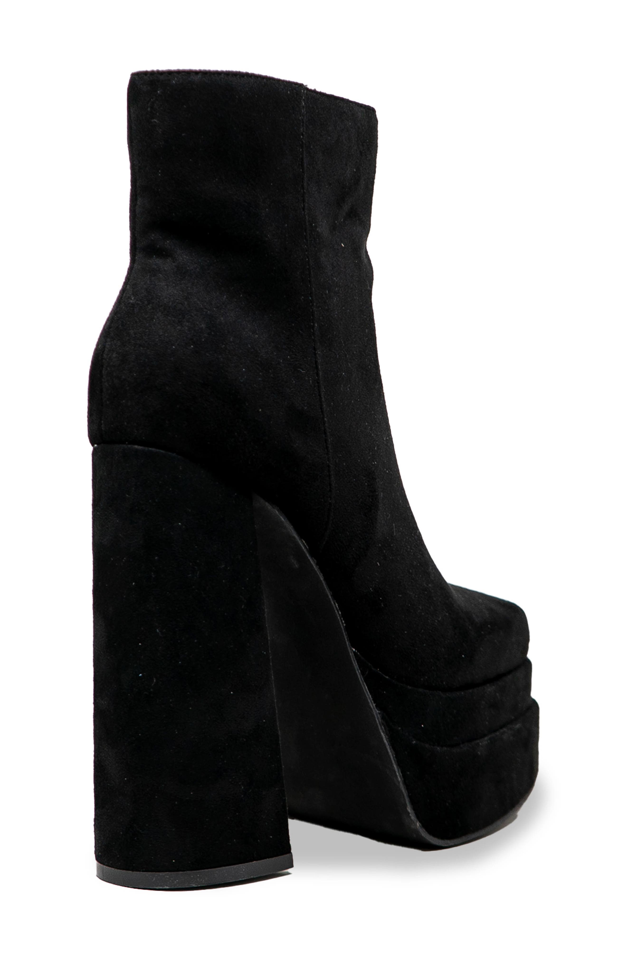 CHASE AND CHLOE Wolfe Block Heel Double Platform Bootie, Alternate, color, Black