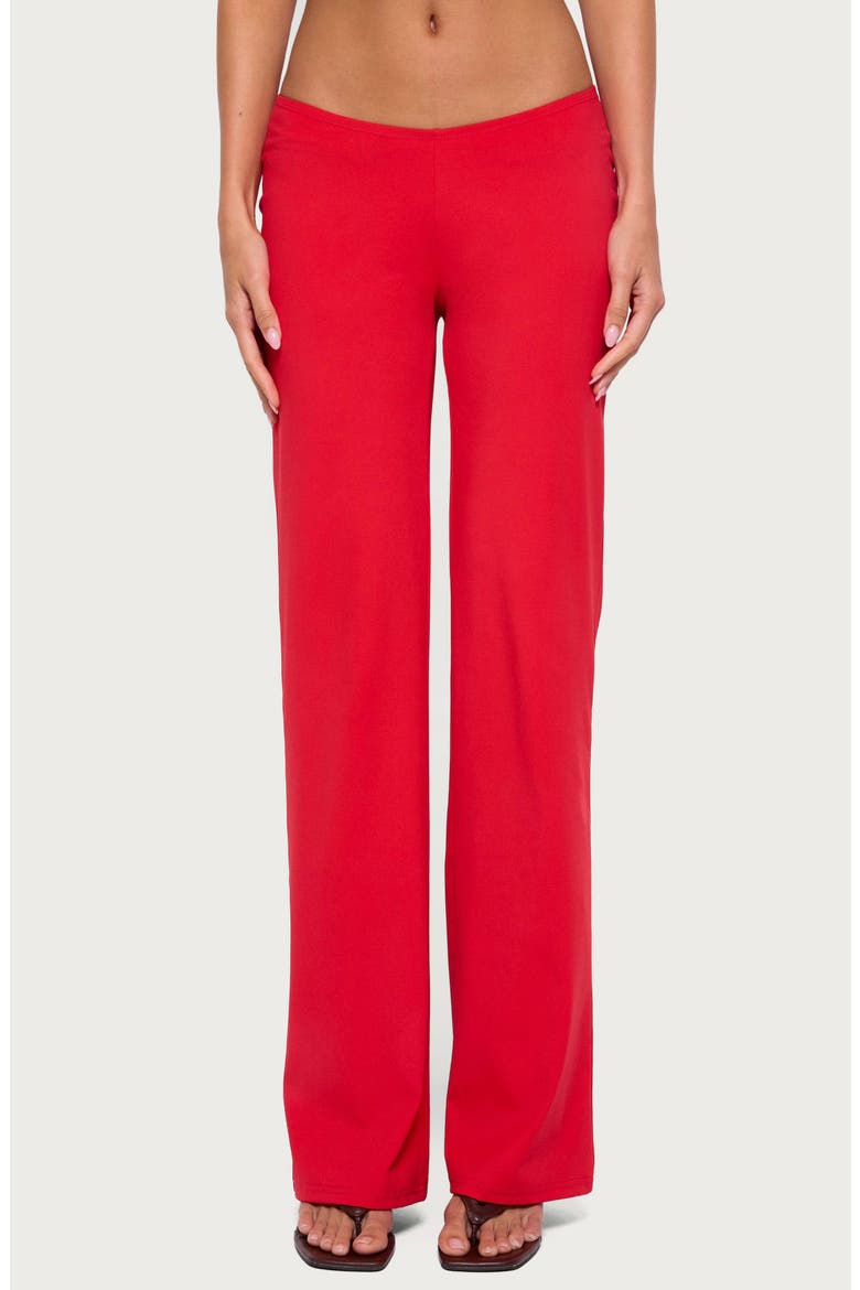 Anika Scooped Straight Leg Pants, Main, color, RED