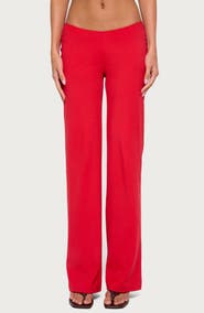 EDIKTED Anika Scooped Straight Leg Pants
