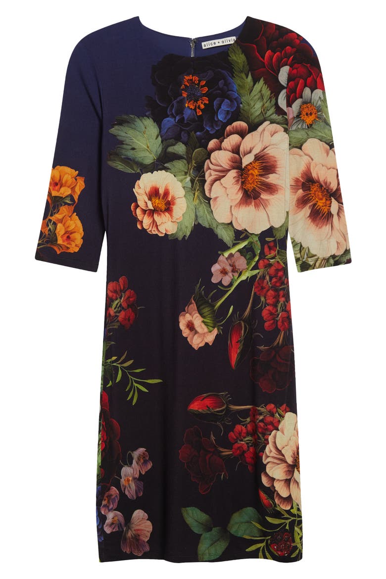 Delora Long Sleeve Minidress, Alternate, color, MAGIC GARDEN GRADIENT