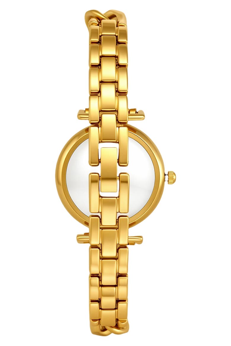 Cannes Chain Bracelet Watch, 28mm, Alternate, color, YELLOW GOLD