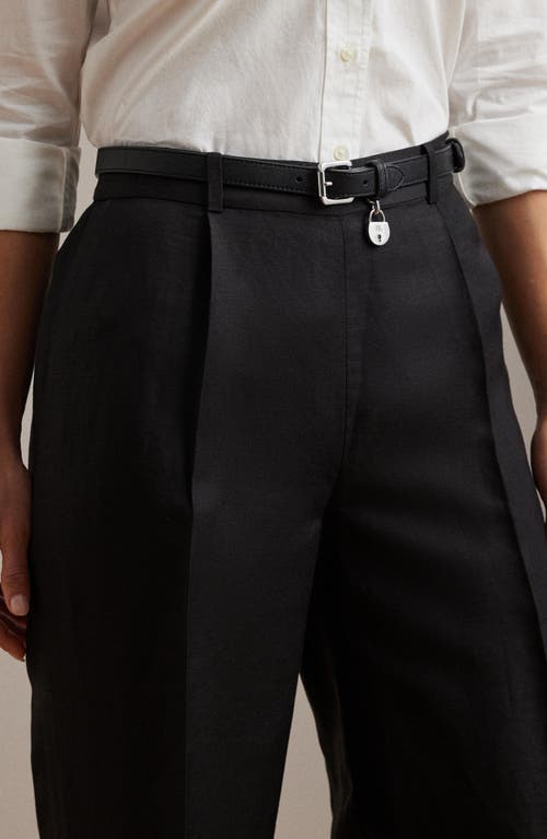 RALPH LAUREN LAUREN RALPH LAUREN LINEN BLEND TWILL CROP PANTS