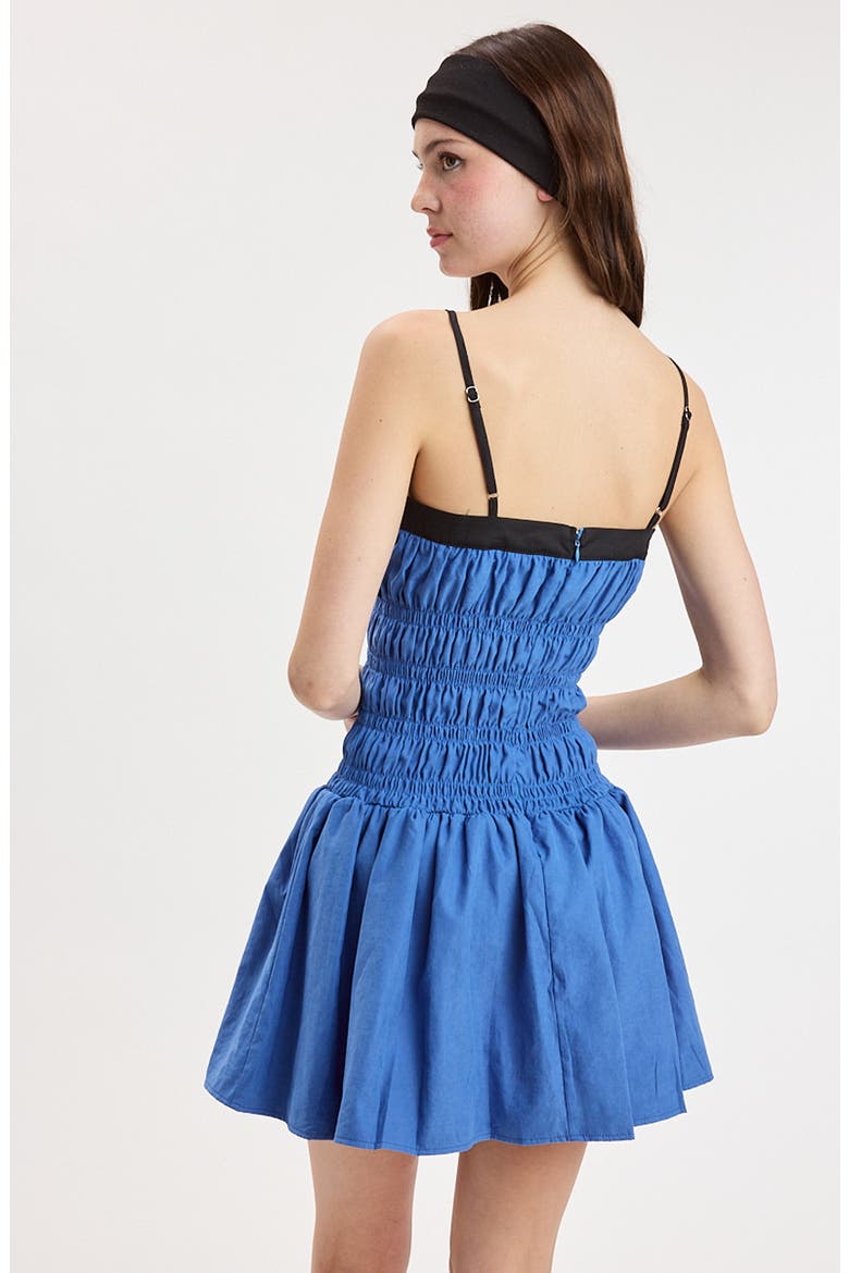 Tiered Smocked Tank Minidress, Alternate, color, BLUE