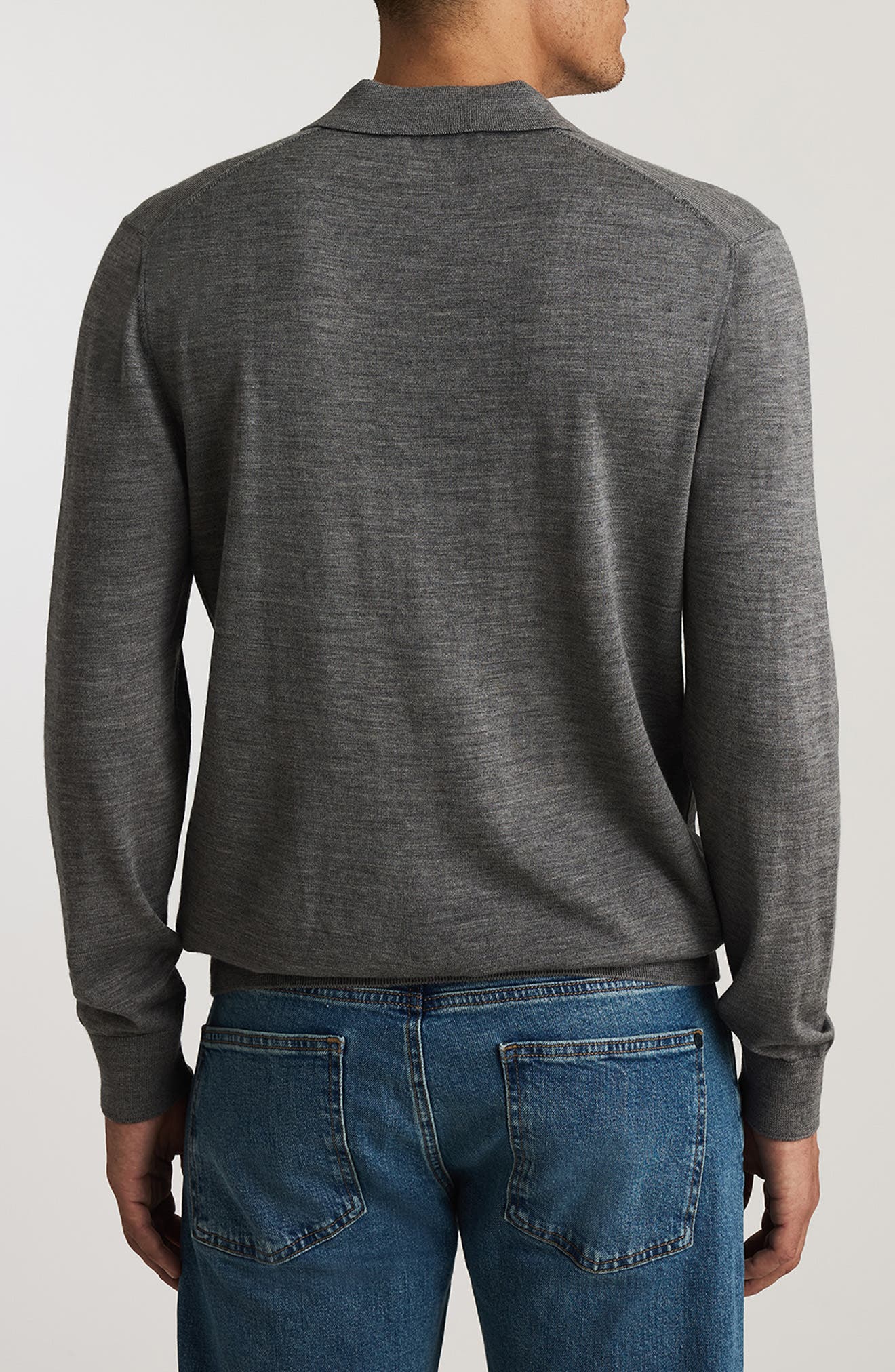 Wool Long Sleeve Polo - image 2