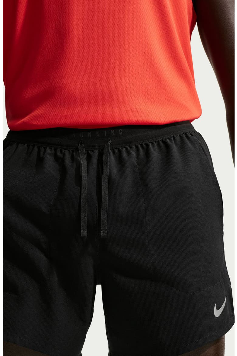 Dri-FIT 5-Inch 2-in-1 Running Shorts, Alternate, color, BLACK/ REFLECTIVE SILVER