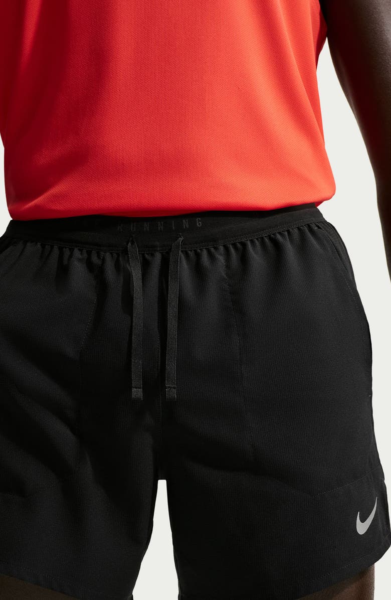 Nike Dri-FIT 5-Inch 2-in-1 Running Shorts, Alternate, color, Black/ Reflective Silver