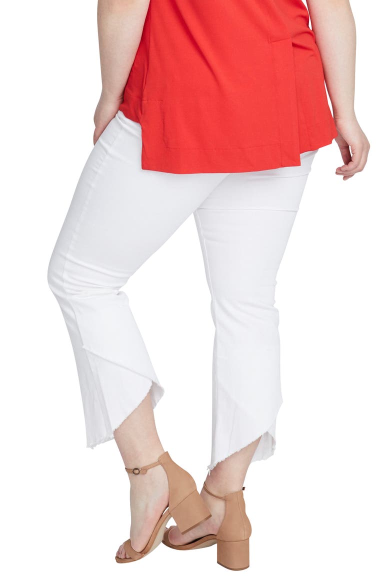 Crop Flare Jeans, Alternate, color, WHITE RINSE