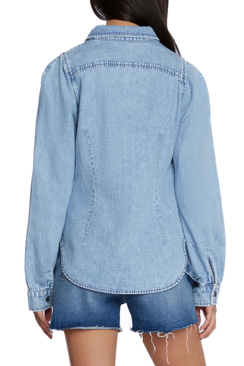 Marla Denim Shirt, Alternate, color, SKY BLUE