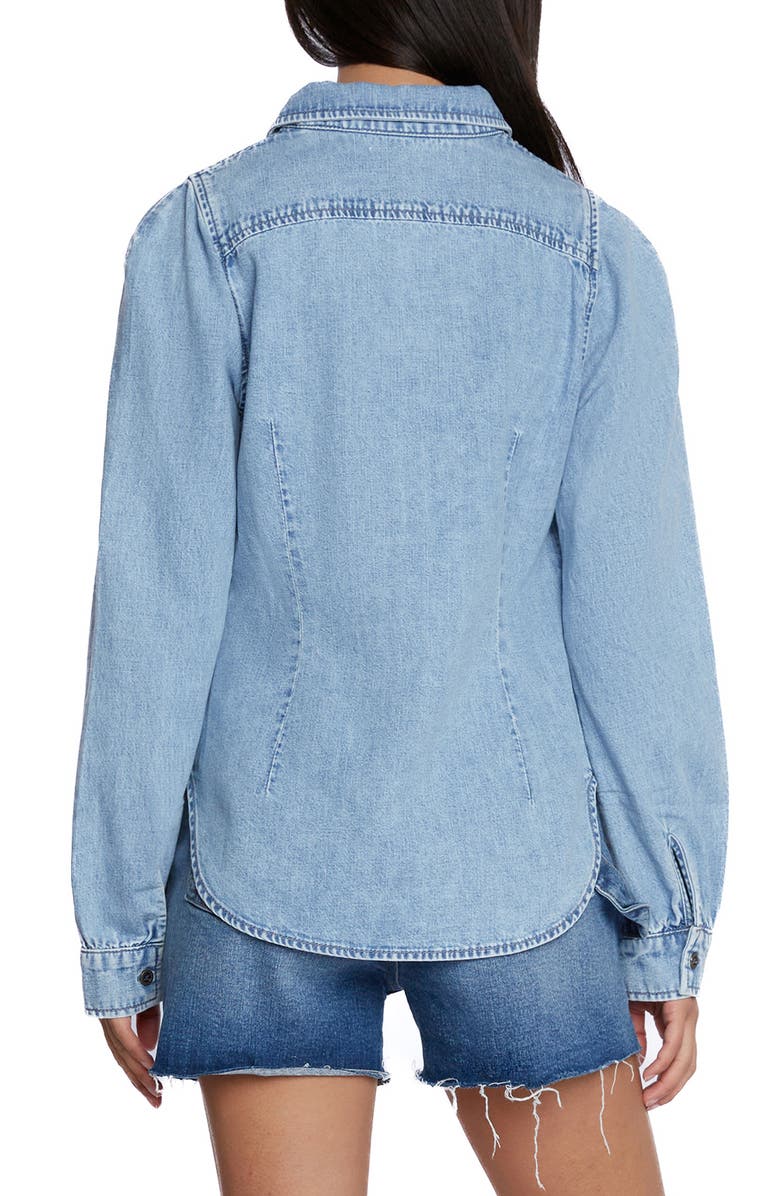 Wash Lab Denim Marla Denim Shirt, Alternate, color, Sky Blue