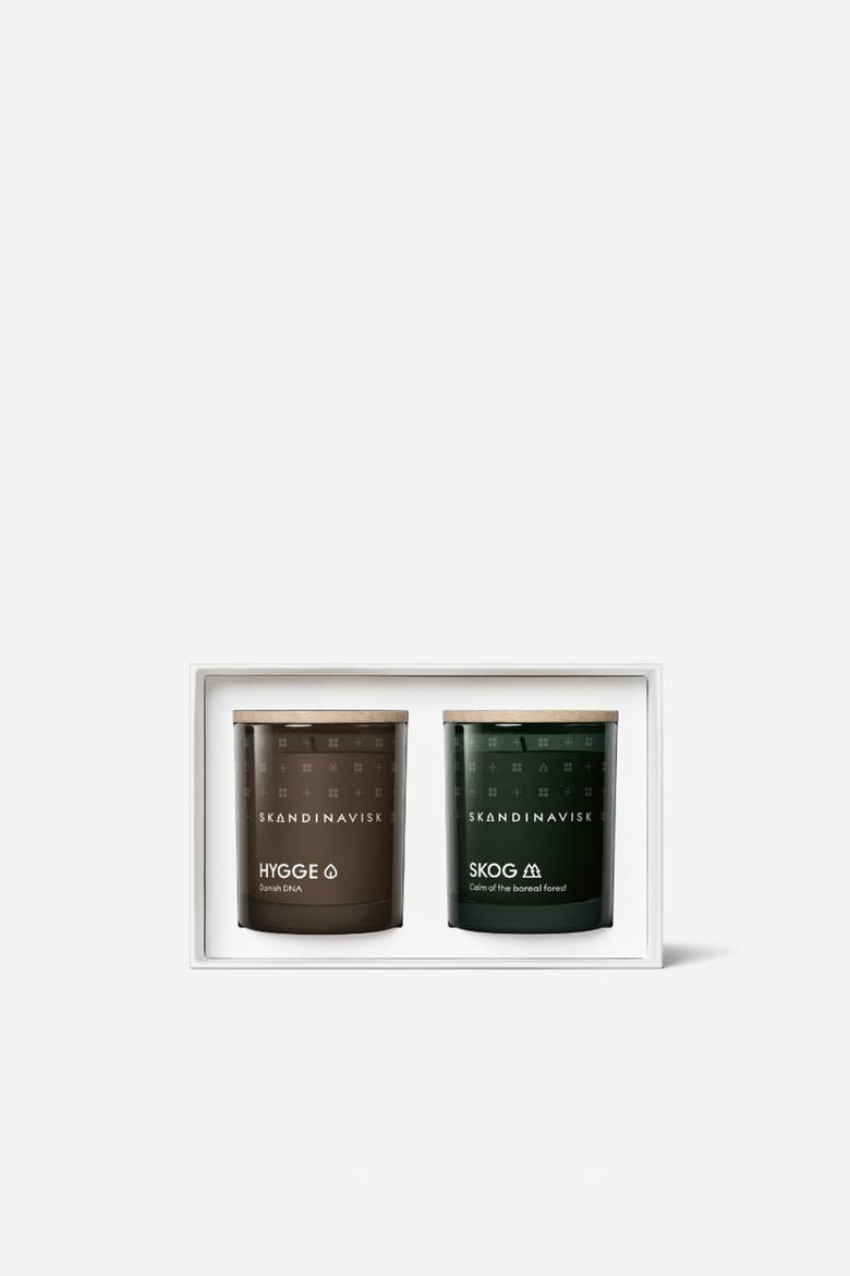 GIFTSET - Twilight Scented Candle, Alternate, color, Forest green/camel brown