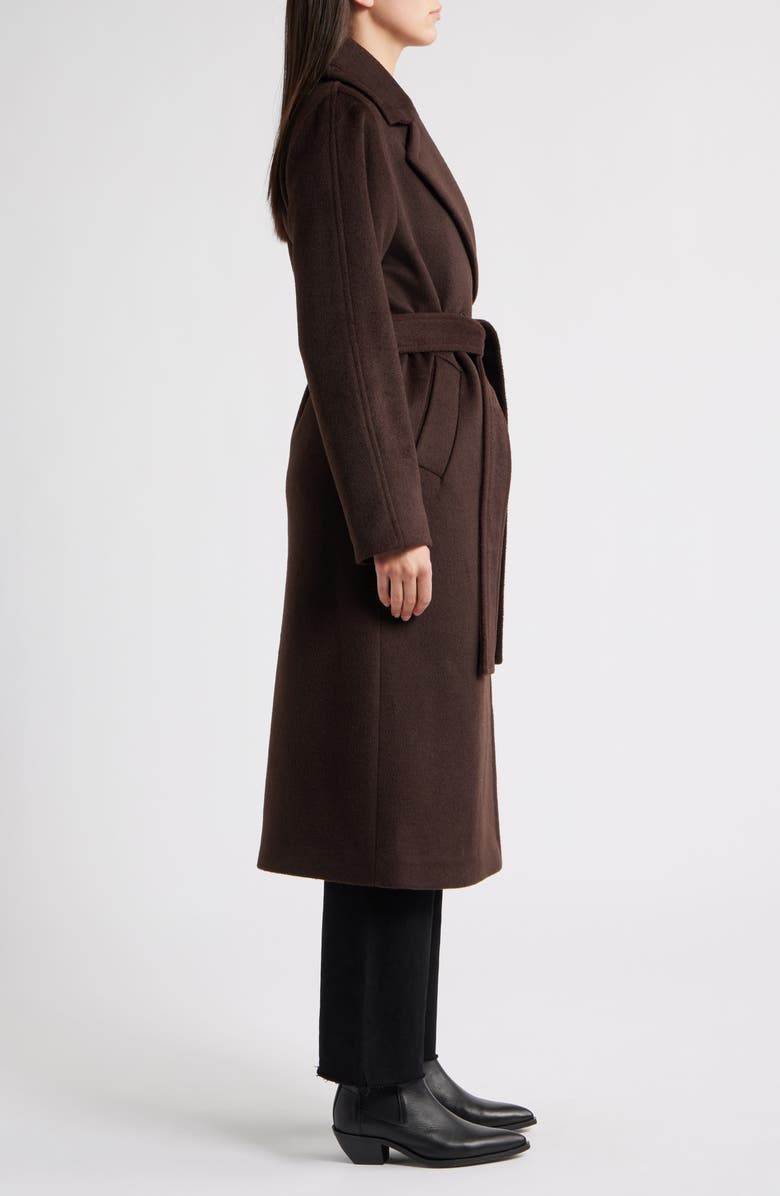 Bernardo Tie Waist Coat, Alternate, color, Seal Brown