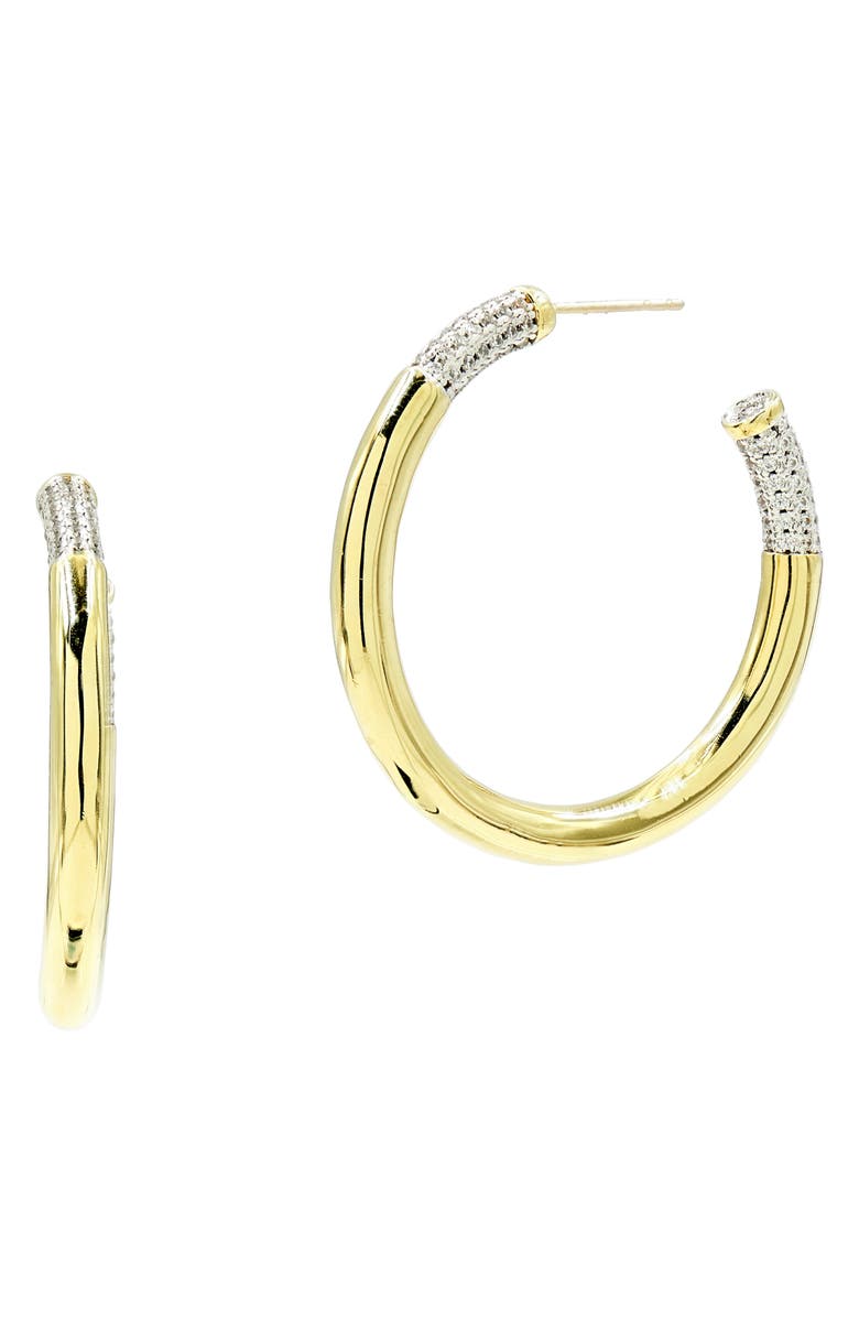 FREIDA ROTHMAN Born to Shine Hoop Earrings, Main, color,