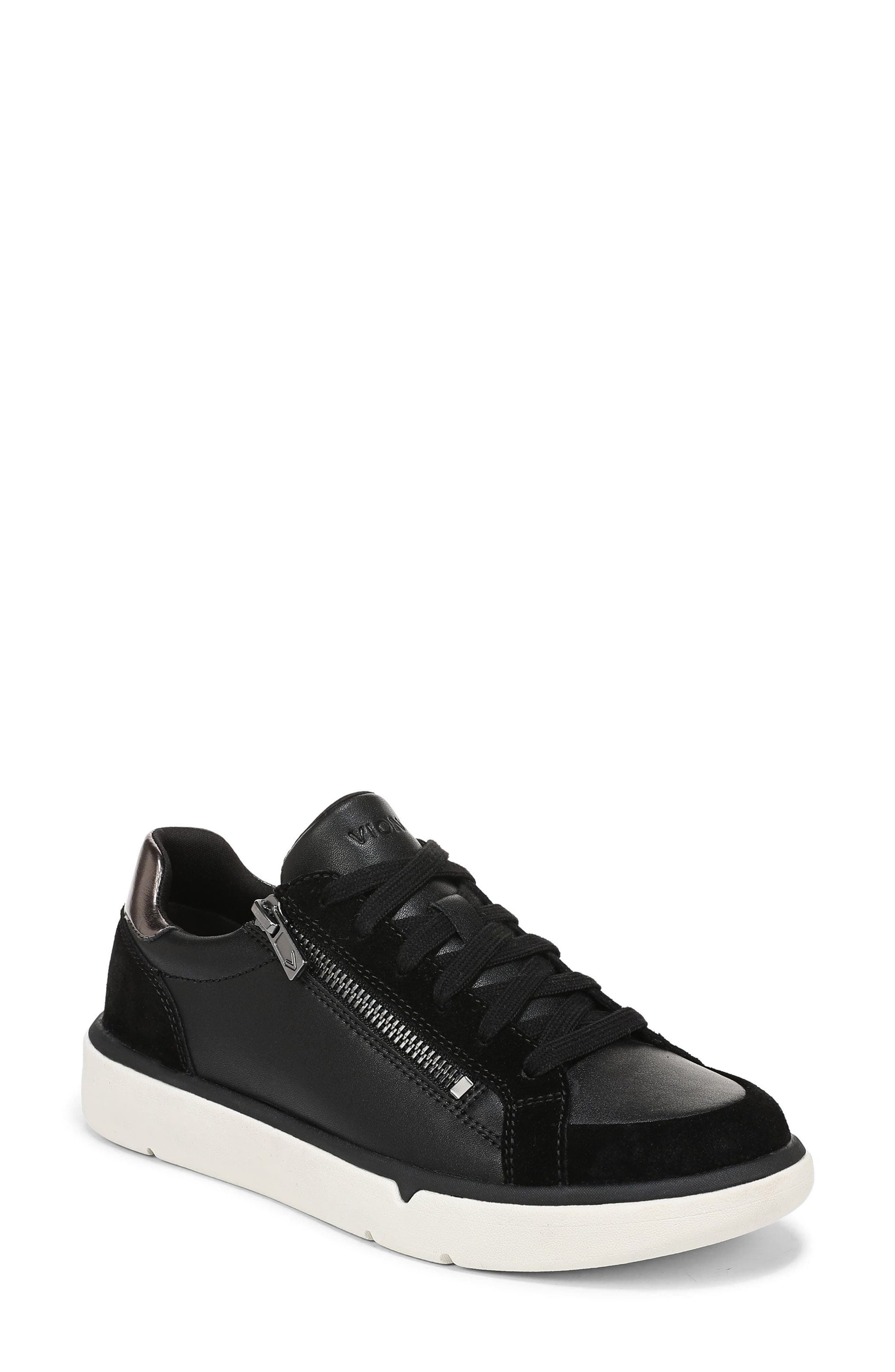 Vionic City Walk Axis Sneaker, Main, color, Black Leather
