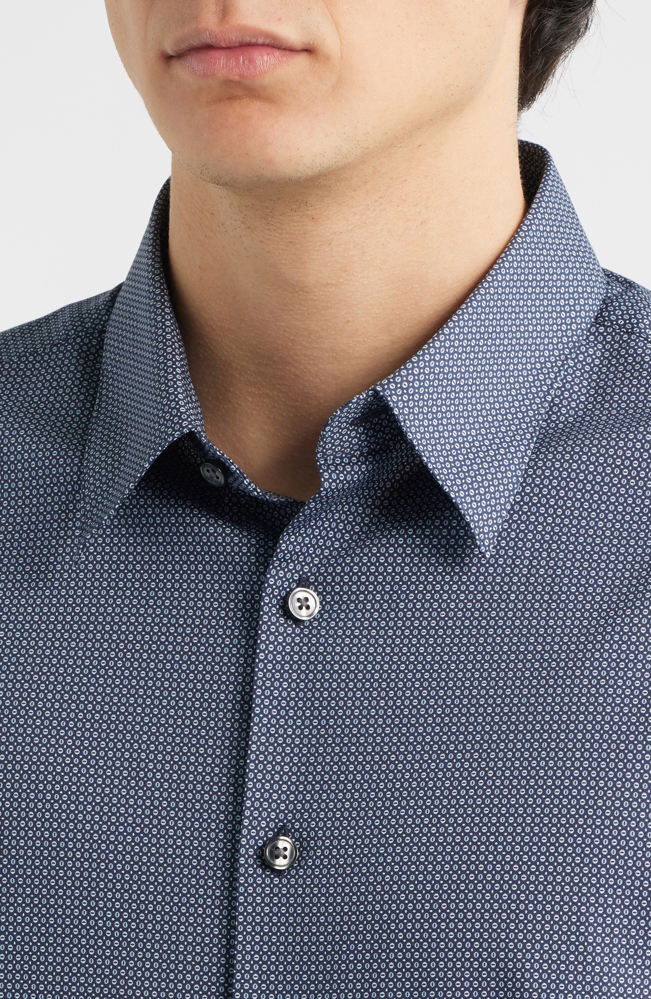 Irving Short Sleeve Stretch Cotton Button-Up Shirt - image 4
