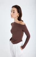Monlicia Aura One Shoulder Draped Top