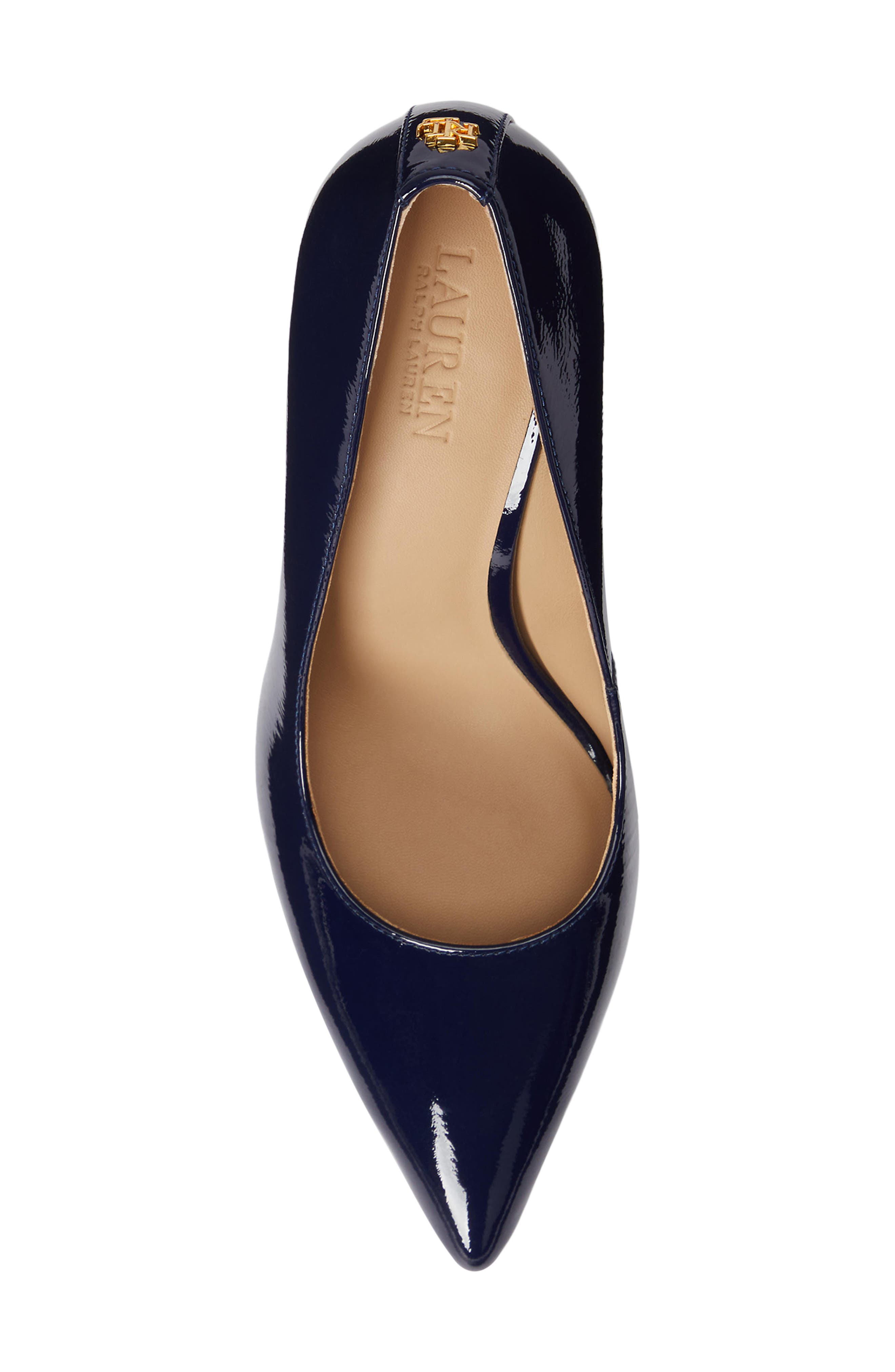 Ralph Lauren Lindella II Pointed Toe Pump, Alternate, color, Refined Navy