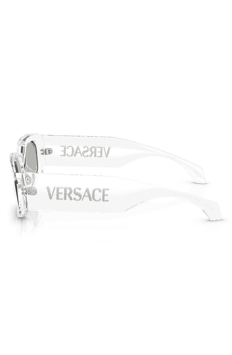 Versace 55mm Irregular Sunglasses, Alternate, color, Transparent