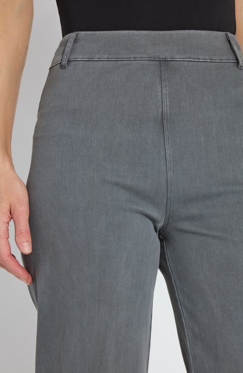 Lyssé Erin Hi Waist Wide Leg Denim In Antique Wash Charcoal In Antique Wash Charcoa