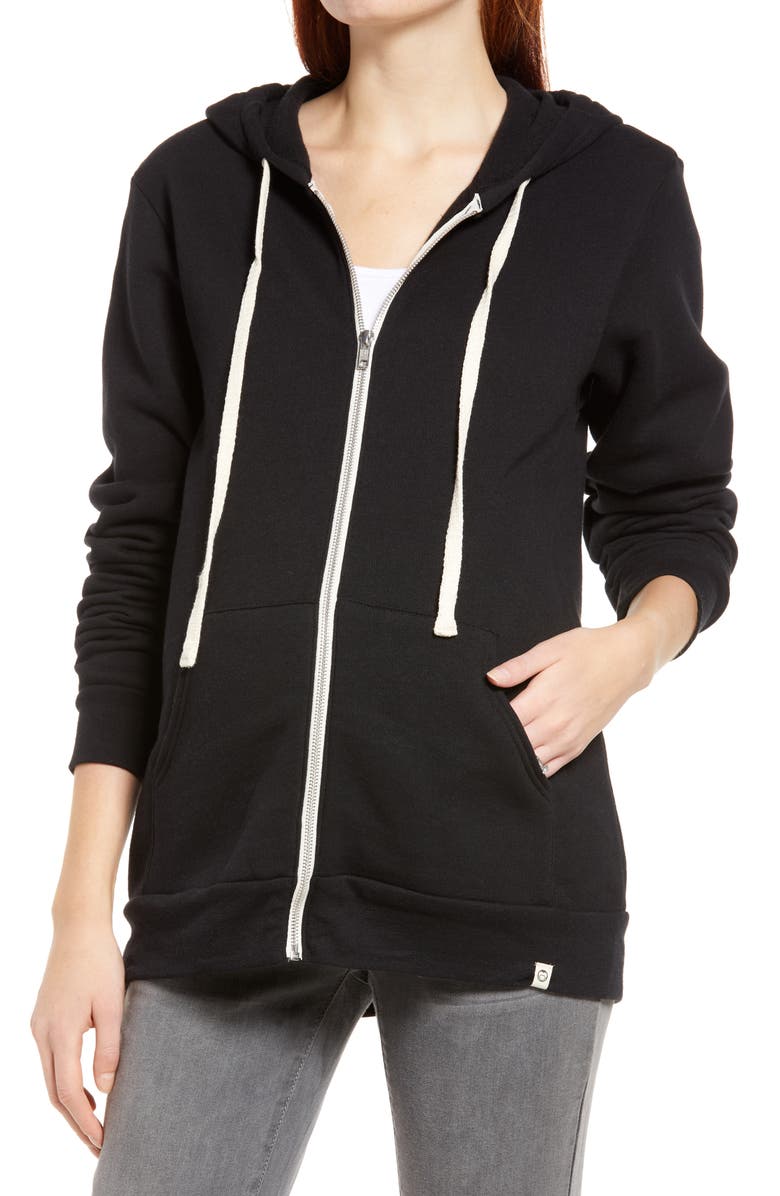 Bun Maternity Mama Fleece Maternity Zip Hoodie, Alternate, color, 