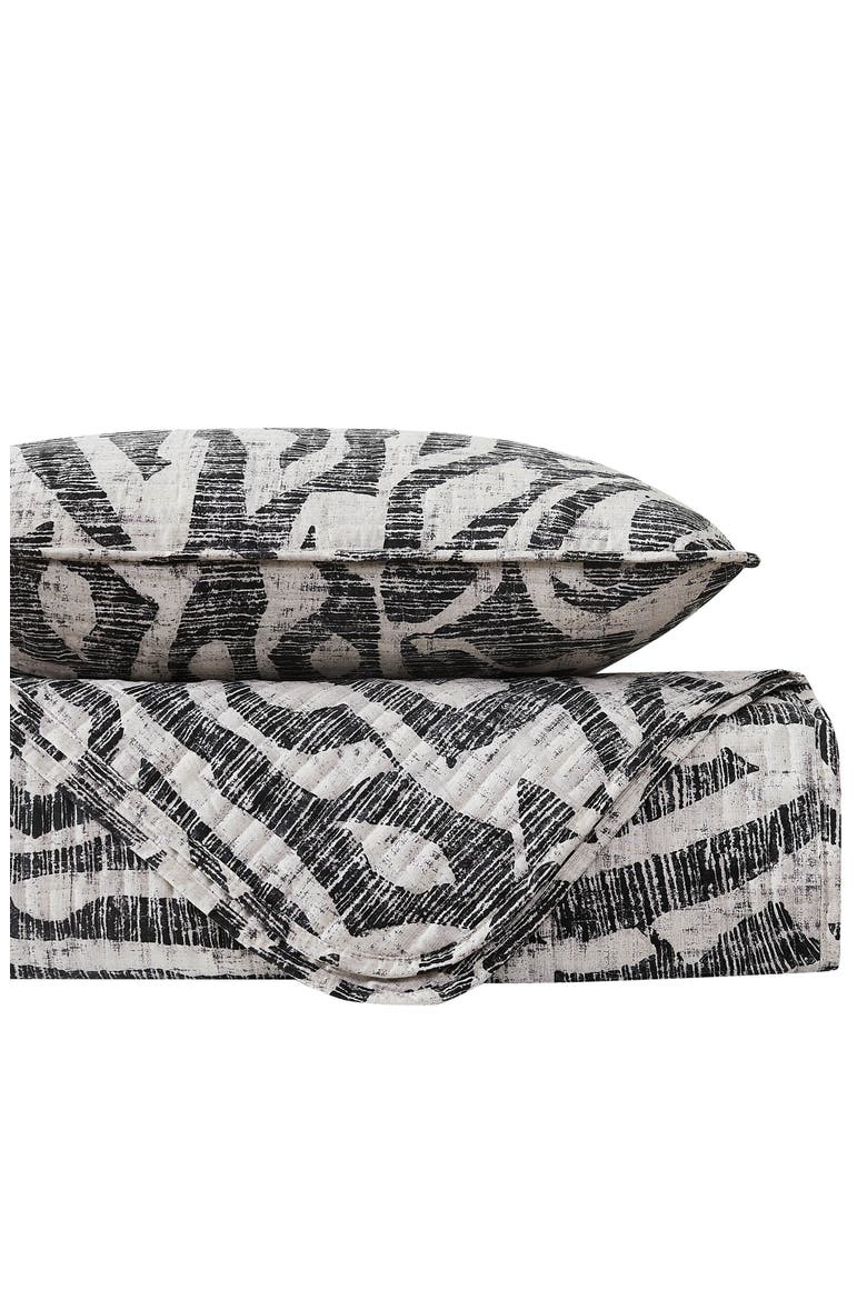 Khari Quilt & Sham Set, Alternate, color, CHARCOAL