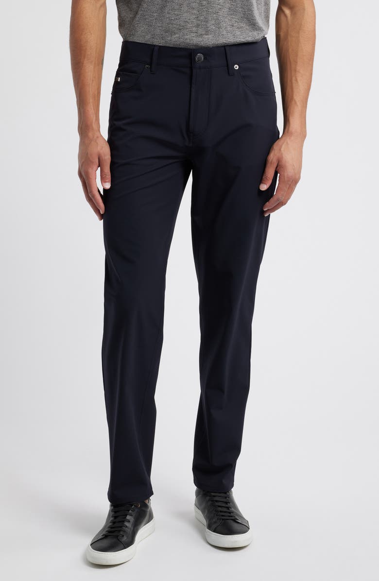 Emporio Armani Techno Five-Pocket Pants, Main, color, Solid Blue Navy