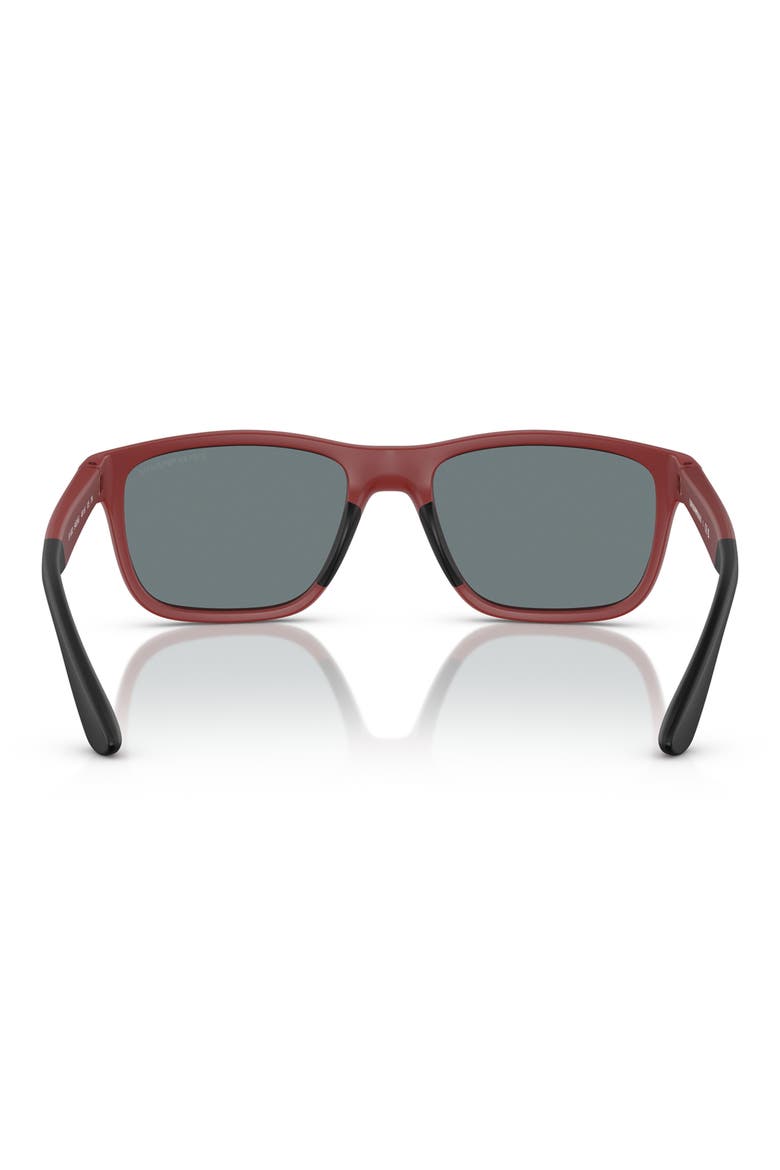 Kids' 48mm Pillow Sunglasses, Alternate, color, MATTE RED / GREY MIRROR BLACK