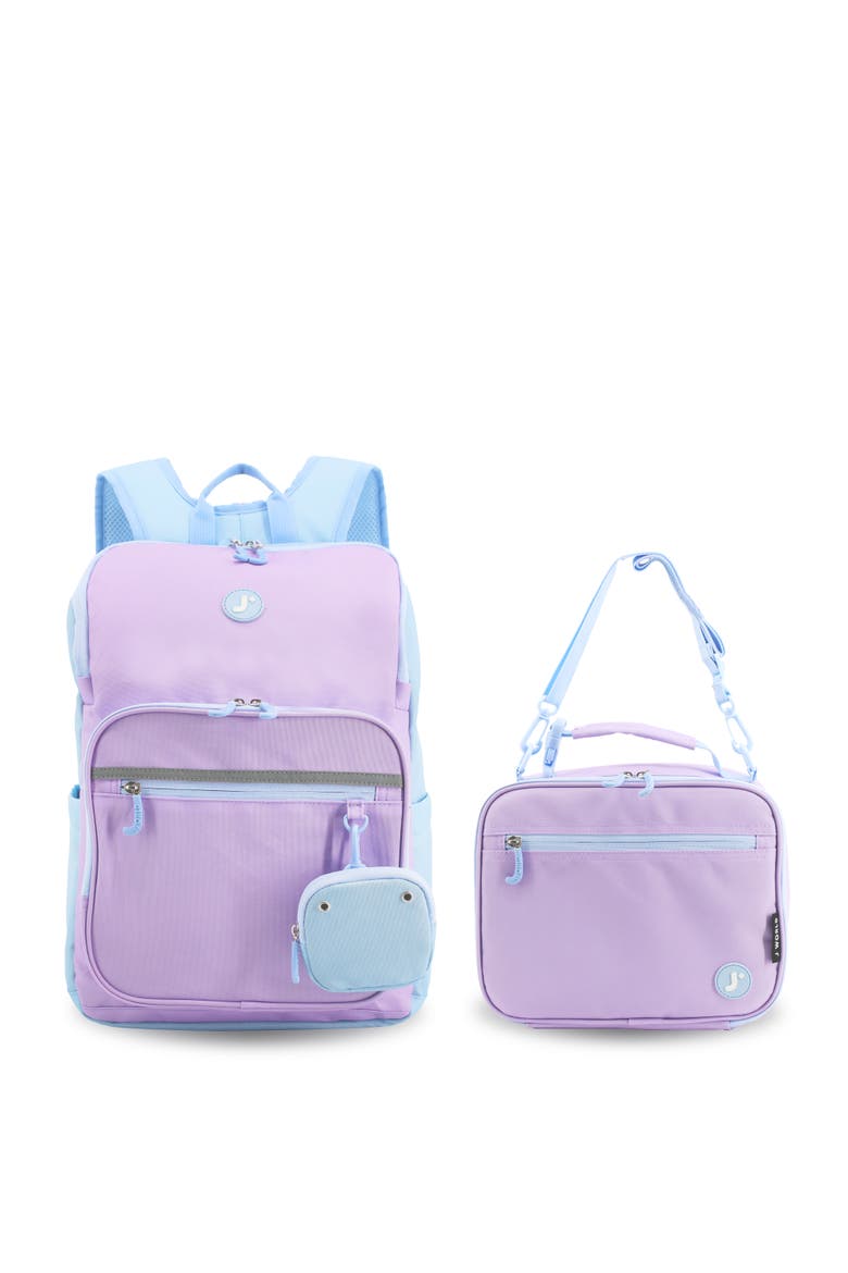 Junior Backpack With Lunch Box For School, Main, color, Purple