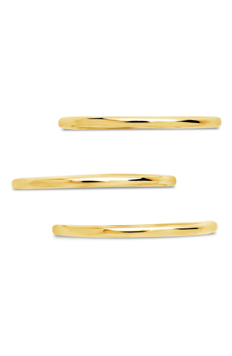 Sterling Forever 14K Gold Plated Sterling Silver 3-Piece Band Ring, Alternate, color,