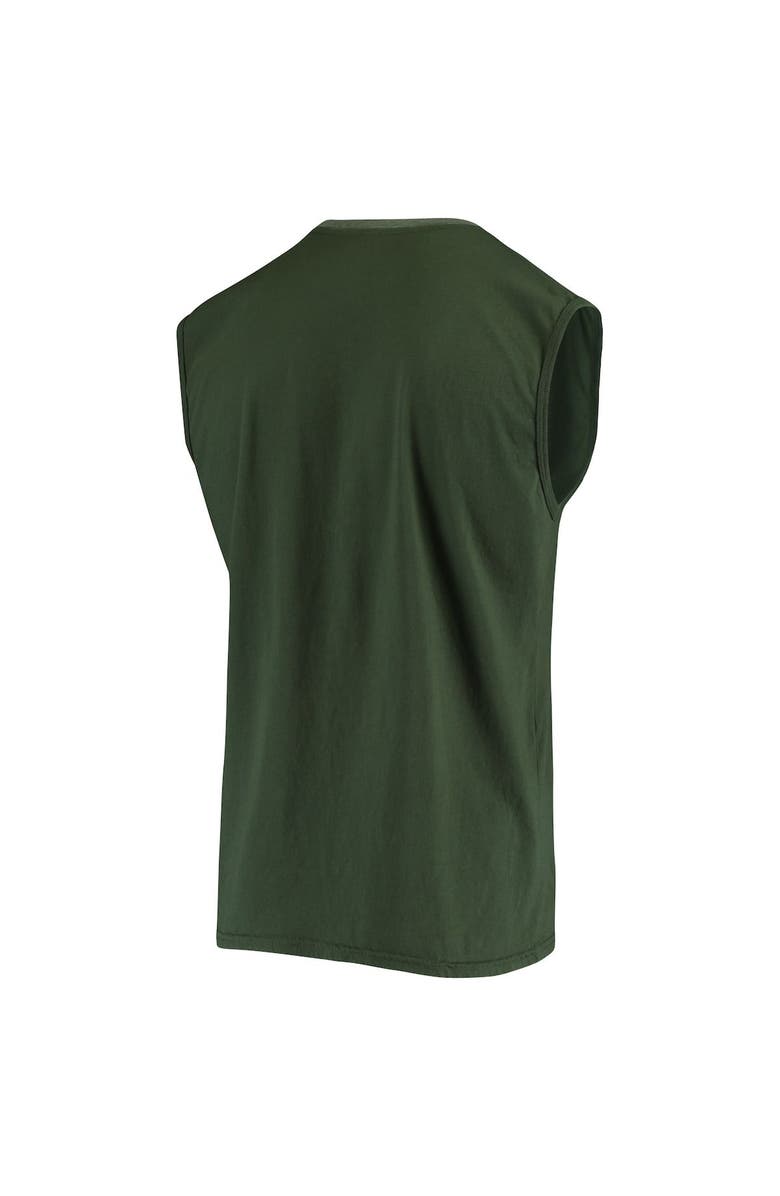 Majestic Threads Men's Majestic Threads Green Oakland Athletics Softhand Muscle Tank Top, Alternate, color,