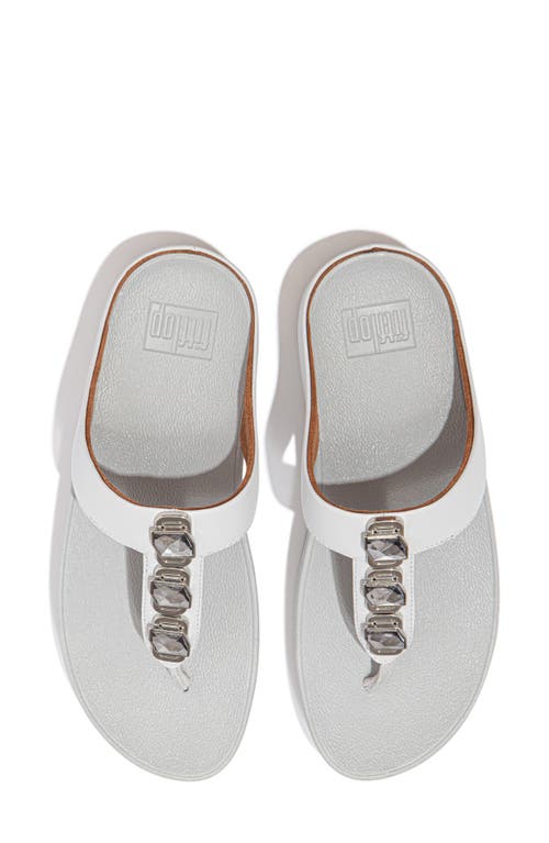 Fitflop Fino Crystal Wedge Flip Flop Sandal In Multi