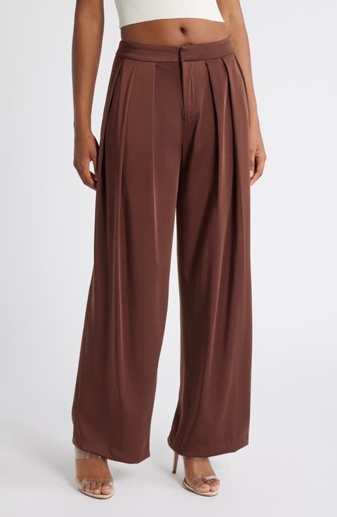 Pleated Wide Leg Pants