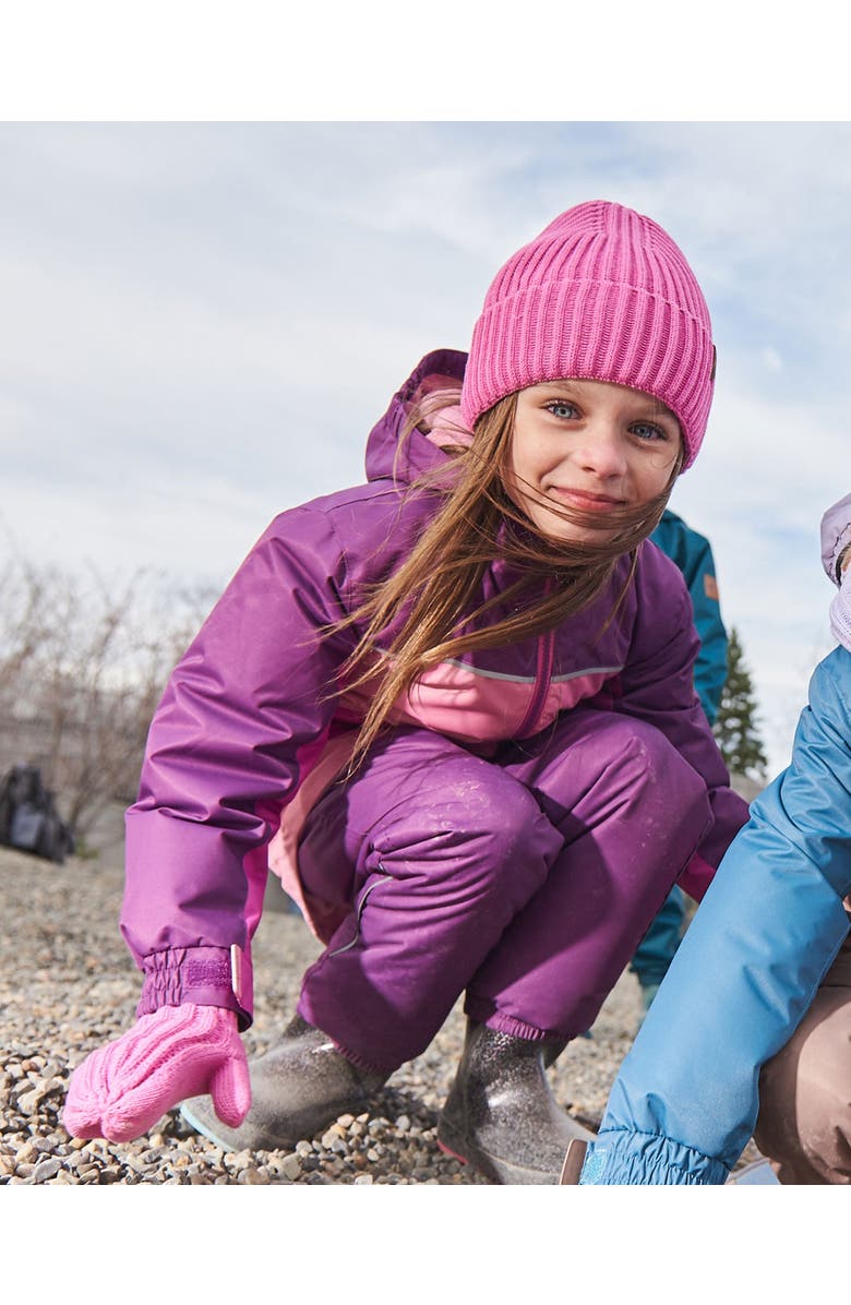 Deux par Deux Girl's Cuffed Knit Hat Vibrant Pink, Alternate, color, 