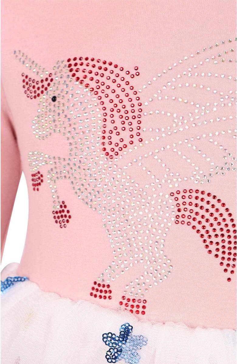 Lola + The Boys Unicorn & Stars Tutu Dress, Alternate, color, Pink