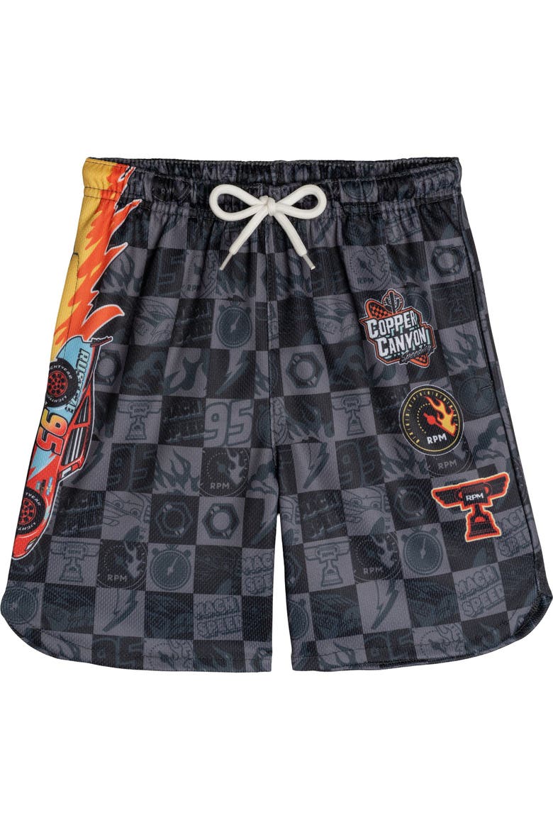 Cars Lightning McQueen T-Shirt and Mesh Shorts Set, Alternate, color, McQueen Charcoal