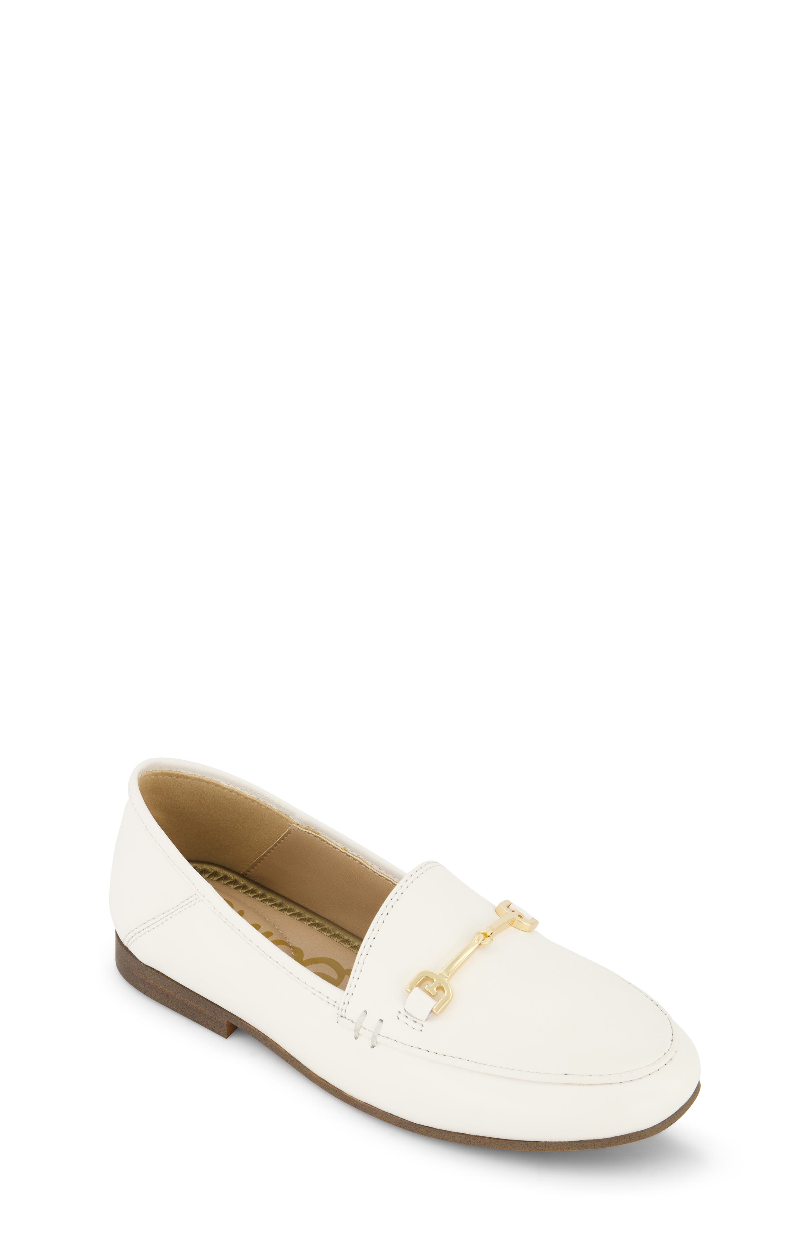 Kids' Leo Loraine Bit Loafer, Main, color, WHITE