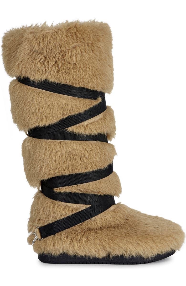 AZALEA WANG Tzila Faux Fur Knee High Boot, Alternate, color,