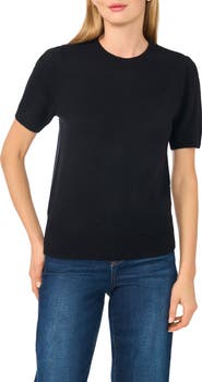 CeCe Crewneck Short Sleeve Sweater