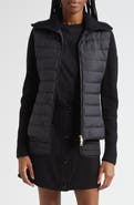 Moncler Virgin Wool Knit & Quilted Down Cardigan