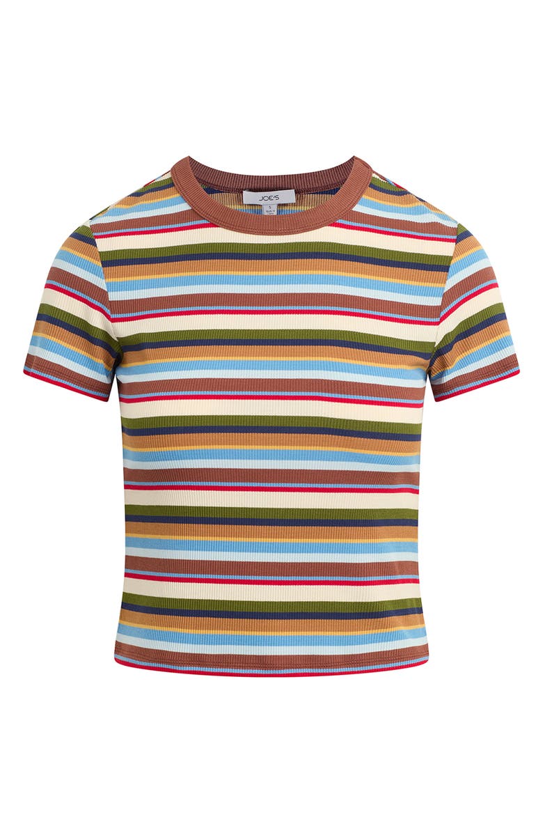 Joe's The Stripe Rib Baby T-Shirt, Alternate, color, Brown Multi Variegated Stripe