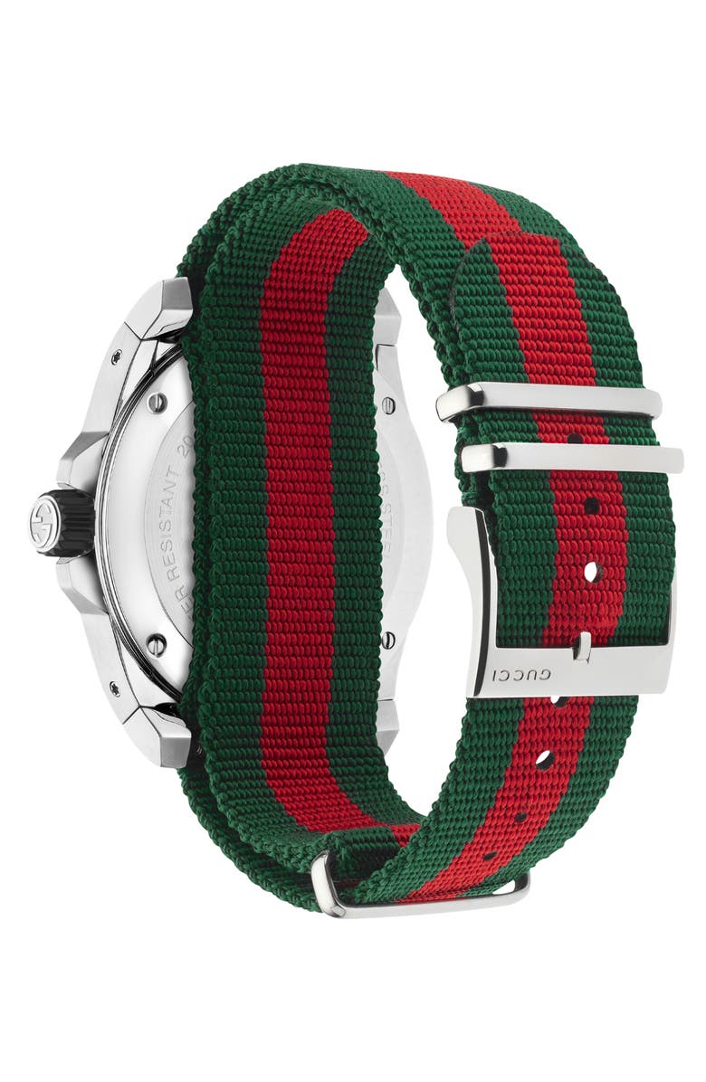 Gucci Dive Nylon Strap Watch, 45mm, Alternate, color,