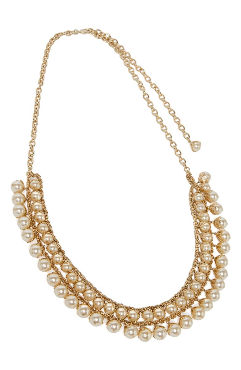 Marina Rinaldi Imitation Pearl Belt, Main, color, 