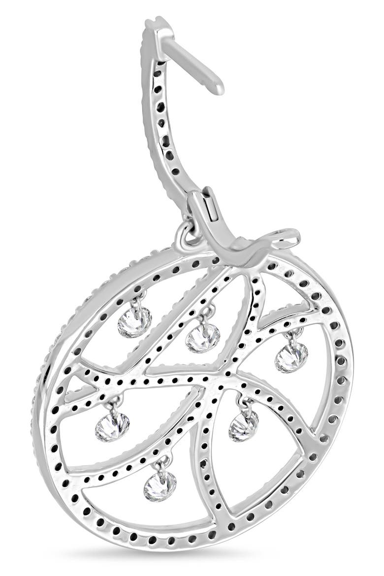 18K Gold Liora Natural Dancing Diamond Circle Drop Earrings (Online Trunk Show), Alternate, color, 18K WHITE GOLD