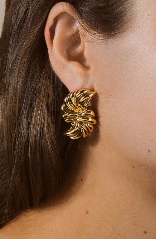 Sterling Forever Twisted Croissant Stud Earrings
