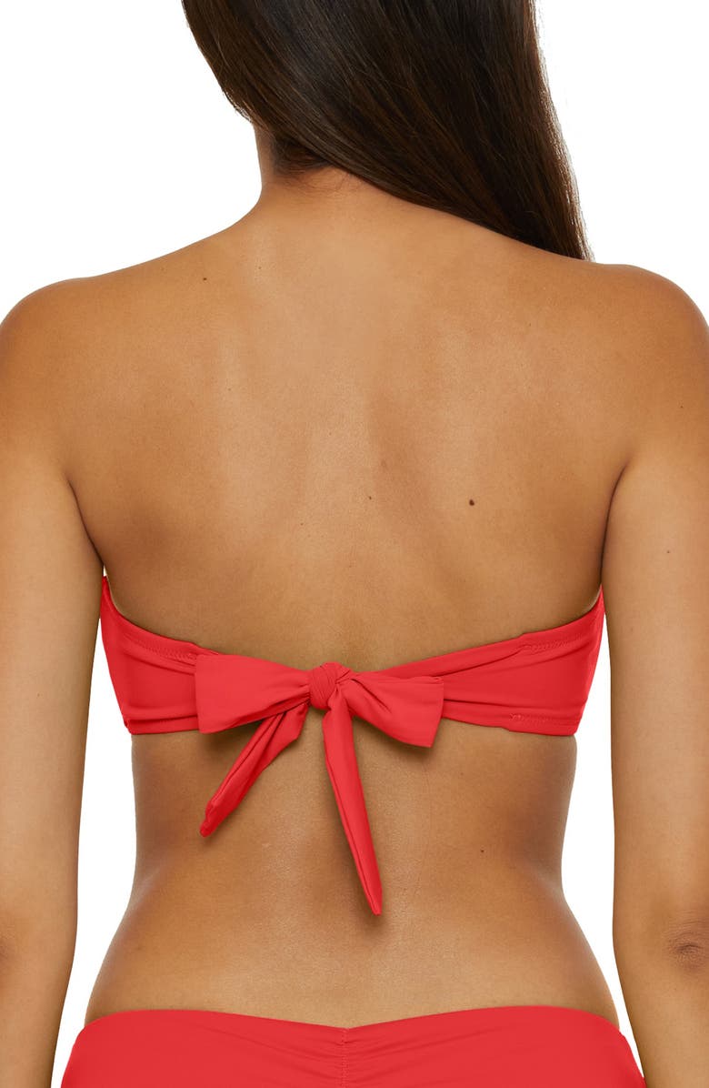 Becca Color Code Bandeau Bikini Top, Alternate, color, Fire