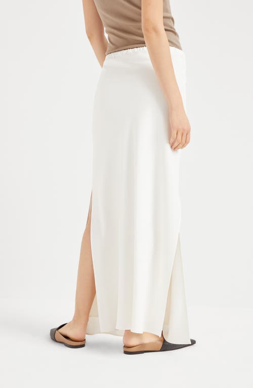 Brunello Cucinelli Fluid Skirt In White