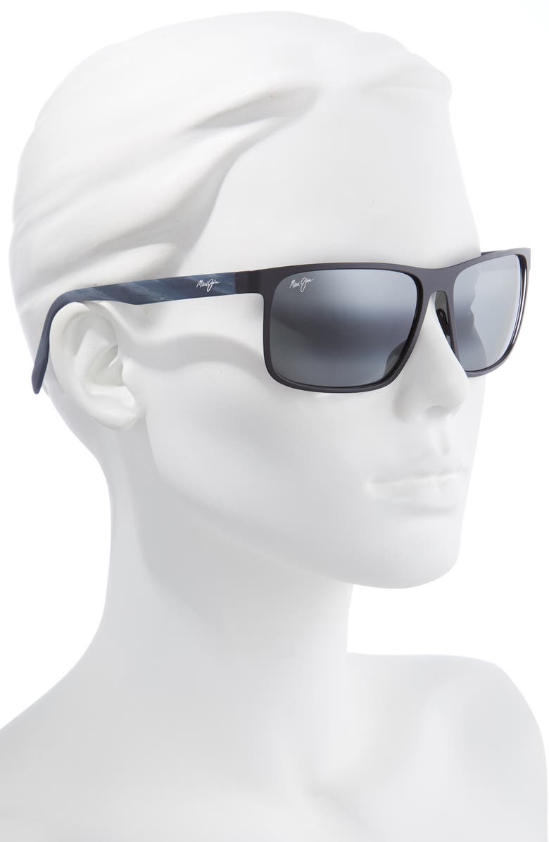 Maui Jim Wana 61mm Polarized Rectangular Sunglasses, Alternate, color, 