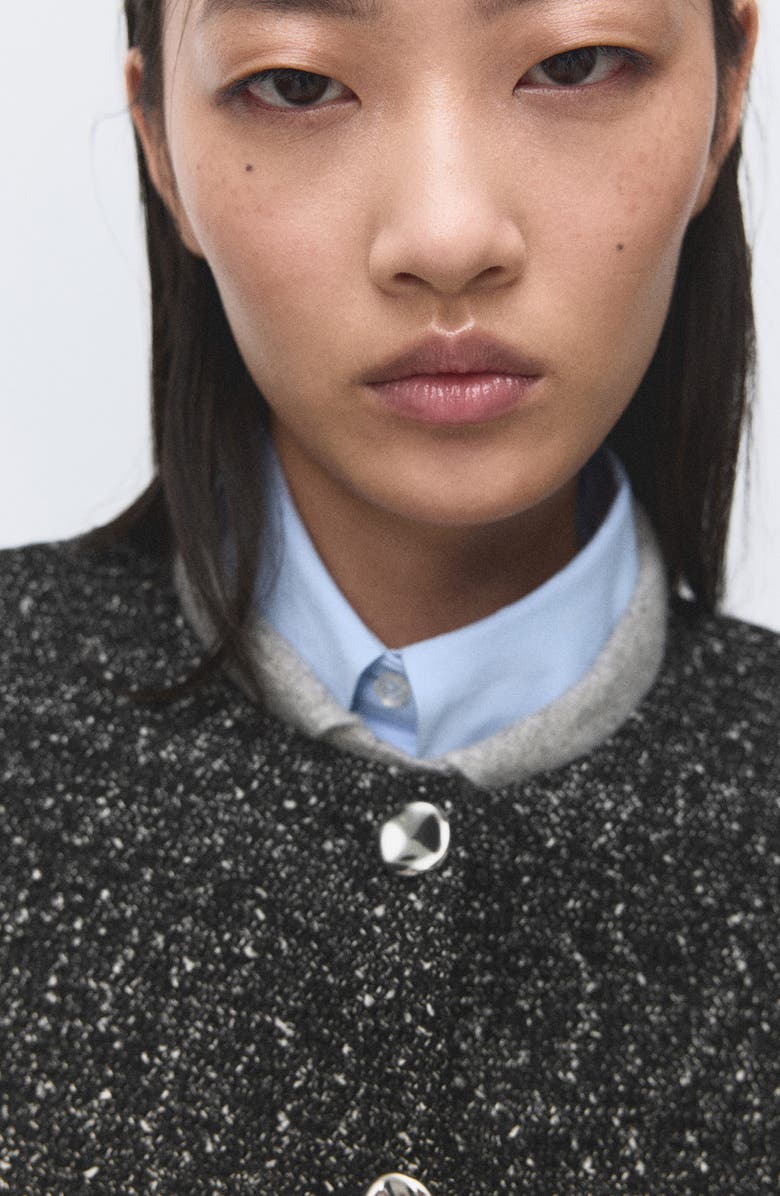 MANGO Fleck Jacket, Alternate, color, Black